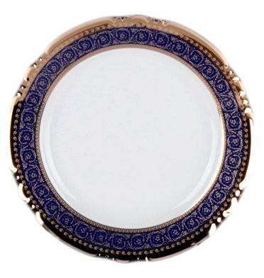Набор тарелок 23 см 6 шт глубокие  Thun &quot;Констанция /Синяя полоса с золотом&quot; / 107641