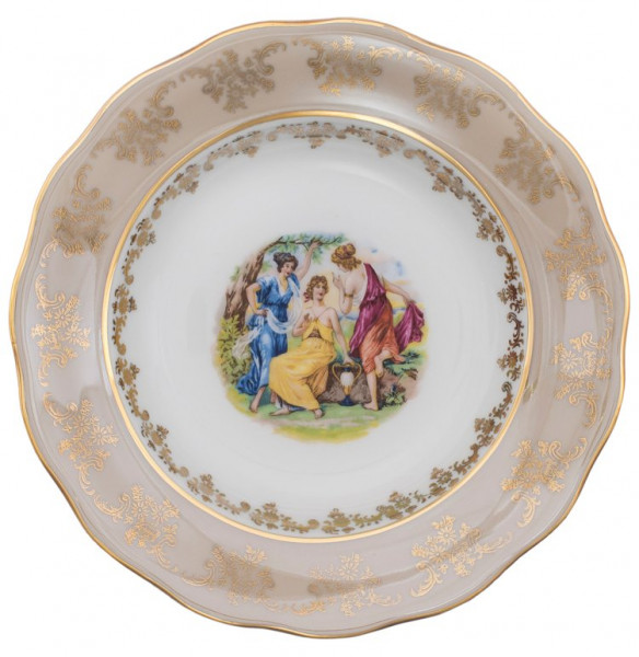 Тарелка 24 см 1 шт  Royal Czech Porcelain &quot;Аляска /Мадонна бежевая&quot; / 204759