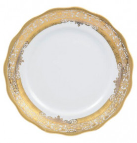 Набор тарелок 25 см 6 шт  МаМ декор "Аляска /Золотой узор /СК" / 147550