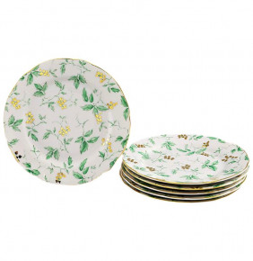 Набор тарелок 19 см 6 шт  Leander "Мэри-Энн /Зеленые листья" / 157930