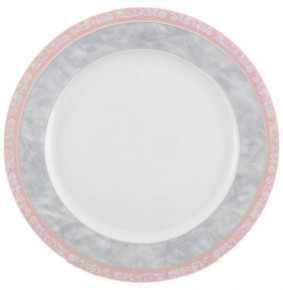 Набор тарелок 21 см 6 шт  Thun "Яна /Серый мрамор с розовым кантом" / 056352