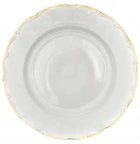 Блюдо 30 см круглое  Bohemia Porcelan Moritz Zdekauer 1810 s.r.o. "Офелия /Золотая отводка" / 013592