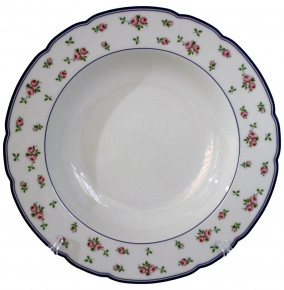 Набор тарелок 23 см 6 шт глубокие  Thun "Роза /Мелкие цветы /синяя отводка" / 244088