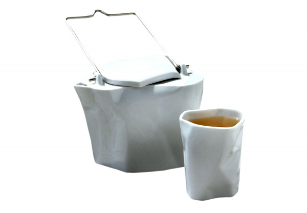 Чайный сервиз 5 предметов белый  Cmielow Design Studio &quot;BENT&quot; / 163396