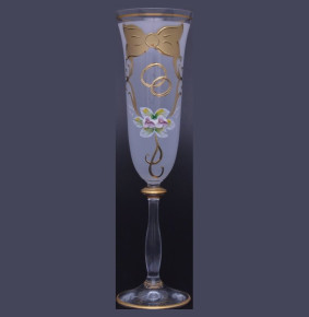 Бокалы для шампанского 190 мл 2 шт  Crystalex CZ s.r.o. "Анжела /Свадебные /Лепка /матовый" / 011673