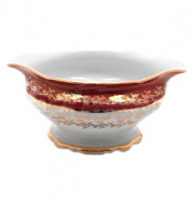 Соусник  Royal Czech Porcelain "Мария-Тереза /Красная /Золотые листики" / 204376