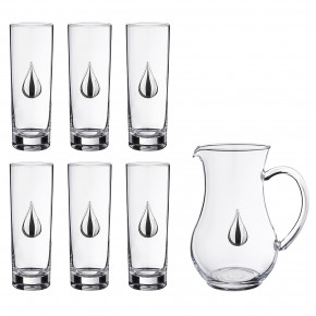 Набор для воды 7 предметов (кувшин 1,4 л + 6 стаканов по 350 мл)  Acampora "Капля" / 171159