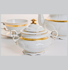 Чайный сервиз на 6 персон 15 предметов  Leander "Соната /Золотая лента" / 085525