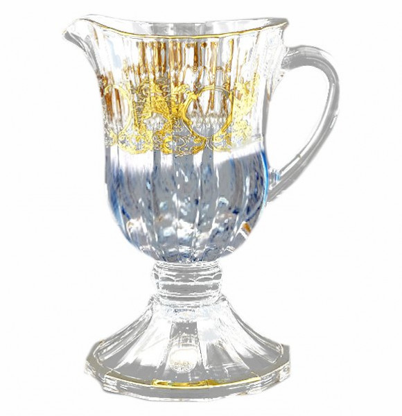 Кувшин для сока 1,2 л н/н  RCR Cristalleria Italiana SpA &quot;Timon /Адажио /Синий с золотом&quot; / 148491