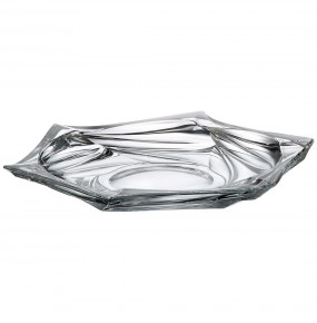 Ваза для фруктов 33 см плоская  Aurum Crystal "Фламенко /Без декора" / 137071