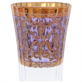 Бокалы для шампанского 180 мл 6 шт  RCR Cristalleria Italiana SpA "Timon /Адажио фиолет 2 /С золотом" / 214571