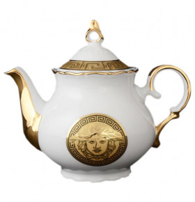 Заварочный чайник 1,2 л  Bohemia Porcelan Moritz Zdekauer 1810 s.r.o. "Магнолия /Версаче МГ /золото" / 011110