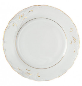 Набор тарелок 19 см 6 шт  Bohemia Porcelan Moritz Zdekauer 1810 s.r.o. "Лиана /Золотые штрихи" / 050972