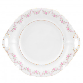 Пирожковая тарелка 27 см с ручками  Leander "Соната /Розовый цветок" / 047216