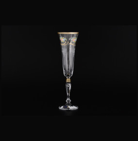 Бокалы для шампанского 180 мл 6 шт  Crystalex CZ s.r.o. "Виктория /Цветочная роспись" / 083839