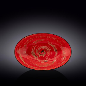 Салатник 30 x 19,5 x 7 см овальный красный  Wilmax "Spiral" / 261571
