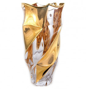 Ваза для цветов 30 см  Aurum Crystal "Фламенко Голд" / 122230
