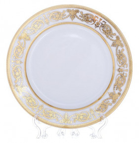 Набор тарелок 27 см 6 шт  Bavarian Porcelain "Александрия /Золотой узор на белом" / 069089