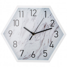 Часы настенные 30 х 30 х 4,5 см белый  LEFARD "MARBLE" / 269670
