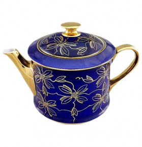 Заварочный чайник 400 мл  Leander "Виндзор /Золотые цветы /синий" / 158683