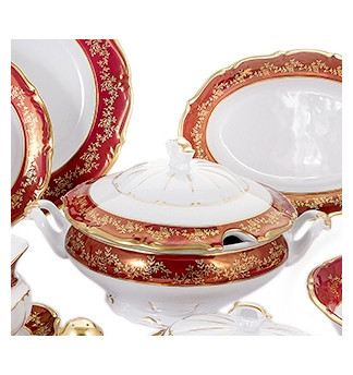 Супник 2,5 л  Bavarian Porcelain &quot;Мария-Тереза /Барокко Красный&quot; / 211853