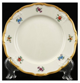 Набор тарелок 19 см 6 шт  МаМ декор "Мария-Луиза /Мелкие цветы /матовое золото /СК" / 072160