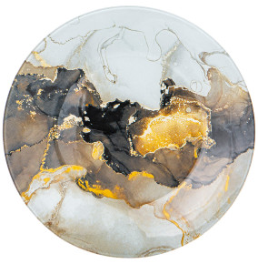 Тарелка 25 см чёрная  LEFARD "Marble" (6шт.) / 280299