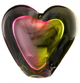 Скульптура для интерьера  Remisglass "Сердце" красно-желтое среднее / 068591