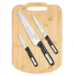 Набор кухонных ножей 3 шт и разделочная доска 36 х 25,5 х 1 см  Rondell "Bayoneta" / 288181