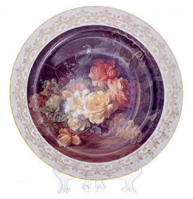 Настенная тарелка 32 см  Bavarian Porcelain "Цветы 7" / 085328