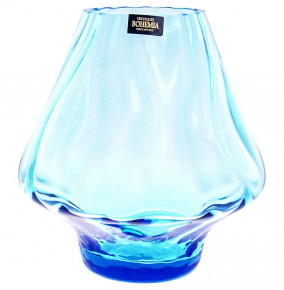 Ваза для цветов 17 см голубая  Crystalite Bohemia "Оптика /Без декора /87202S" / 157117