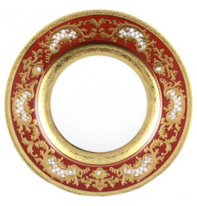 Набор тарелок 21 см 6 шт  Falkenporzellan "Констанц /Алена золото 3D" красные / 098226