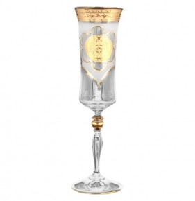 Бокалы для шампанского 190 мл 6 шт  Bohemia "Грация /МГ /Антик золото" R-G / 094780